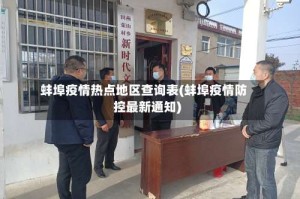 蚌埠疫情热点地区查询表(蚌埠疫情防控最新通知)