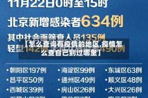 【怎么查询有疫情的地区,疫情怎么查自己到过哪里】