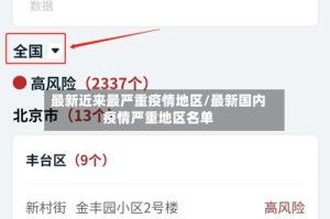 最新近来最严重疫情地区/最新国内疫情严重地区名单