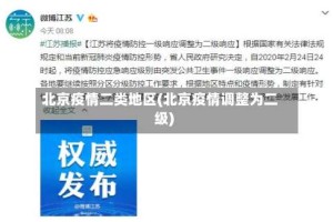 北京疫情二类地区(北京疫情调整为二级)
