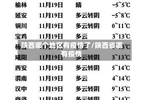 陕西哪个地区有疫情了/陕西省哪有疫情