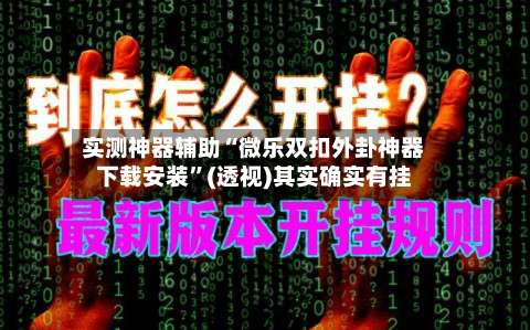 实测神器辅助“微乐双扣外卦神器下载安装”(透视)其实确实有挂-第2张图片