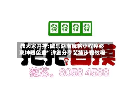 教大家开挂:微乐湖南麻将小程序必赢神器免费	”详细分享装挂步骤教程-第2张图片