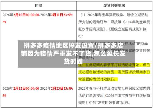 拼多多疫情地区停发设置/拼多多店铺因为疫情严重发不了货,怎么延长发货时间-第1张图片